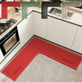 thumbnail image 1 of Yhmxh L Shaped Rug Corner Kitchen Rugs Non Slip Washable Mat, L-Shaped Rug Super Absorbent Corner Kitchen Mats Rubber Waterproof Corners Area Runner Kitchen Sink Floor Mat 47.2"x47.2", 1 of 7