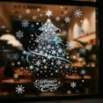 thumbnail image 1 of Yhmxh Large Christmas Window Clings for Glass Windows, Golden Christmas Tree Window Stickers Decals, Winter Snowflake Reusable Window Decals for Holiday Door Wall Home Office Party Decorations, 1 of 6