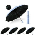 thumbnail image 1 of Yhmxh Large Double-Ribs Umbrella Automatic Folding Umbrella for Women Men, Travel,UPF 50+ Sun Blocking Umbrella Compact Auto Open Close Windproof Travel Umbrella Sturdy Grip Fits Backpack, 1 of 7