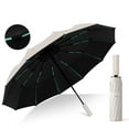 thumbnail image 1 of Yhmxh Large Double-Ribs Umbrella Automatic Folding Umbrella for Women Men, Travel,UPF 50+ Sun Blocking Umbrella Compact Auto Open Close Windproof Travel Umbrella Sturdy Grip Fits Backpack, 1 of 6