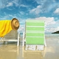 thumbnail image 1 of Yhmxh Large Oversized Beach Towel, 36x71 Inch High Absorbent Microfiber Striped Beach Shawl with Tassels, Quick Dry Sturdy Sand Free Soft Swimming Towel for Beach Travel, Yoga, Hiking, Camping, 1 of 5