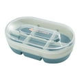 thumbnail image 1 of Yhmxh Leak-proof Large Ice Cubes Trays, Easy Release Ice Cubes Molds with Press Bottom and Removable Lid, Stackable Reusable Freezer Ice Trays for Whiskey, Baby Food, BPA Free (Blue), 1 of 6