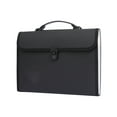 thumbnail image 1 of Yhmxh Letter Size 13 Pocket Accordian File Organizer Expanding File Folder with Tabs for FC A4 Paper, Briefcase File Case with Sturdy Handle & Buckle Closure for Office Home & Business (Black), 1 of 6
