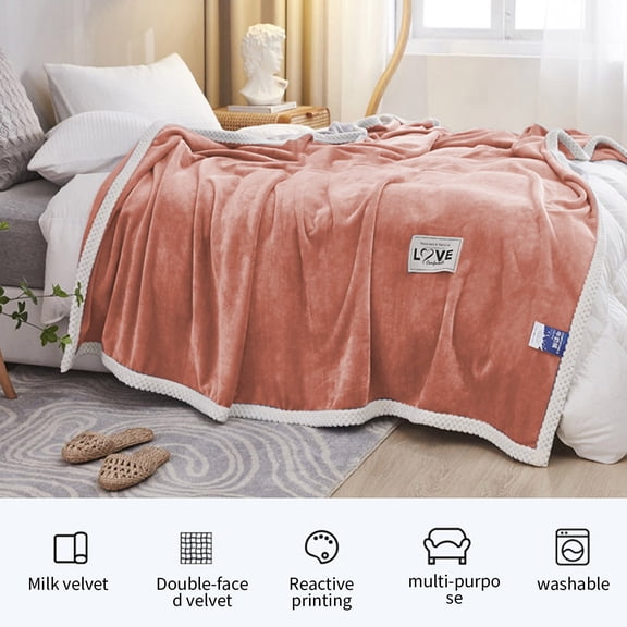 Yhmxh Lightweight Cooling Blankets, 39.3x59.1" Cozy Flannel Summer Blankets with White Grid Edge for Hot Sleepers, Machine Washable Thin Napping Blanket for Bed Couch Sofa