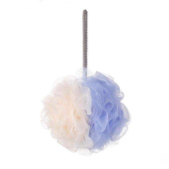 Yhmxh Loofah Bath Sponge, Loofah Exfoliating Back Bath Sponge Shower Scrubber for Body, Luffa for Men Women, Shower Puff Bath Scrunchies Wash Sponge for Shower Exfoliate (Light Purple)