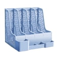 thumbnail image 1 of Yhmxh Magazine File Holder with Pen Holder and Storage Case, Plastic Desk Organizer File Folder Holder with 4 Vertical Compartments, Sturdy Desktop Binder Organizer for Office, Work, Home, 1 of 6