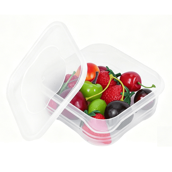 Yhmxh Meal Prep Containers, Reusable BPA Free Food Storage Containers with Lids, 12/20 oz Transparent Square Freezer Storage Boxes, Plastic Food Storage Container for Fruits, Vegetables, Freezer