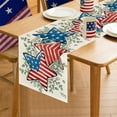 thumbnail image 1 of Yhmxh Memorial Day Patriotic 4th of July Table Runner, 13x72 Inch Red Blue White America Table Decor, Independence Day Kitchen Dining Tabletop Runners for Home Indoor Farmhouse Decoration, 1 of 6