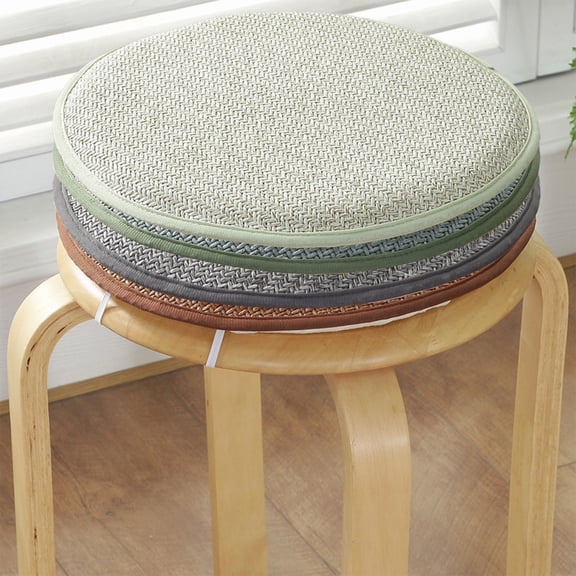 Yhmxh Memory Foam Chair Cushion Circle Bar Stool Pad Solid Wood Round Stool Chair Ccushion Detachable Chair Seat Cushion with Removable Cover, Anti Slip Kitchen Dining Chair Pad 12 Inches