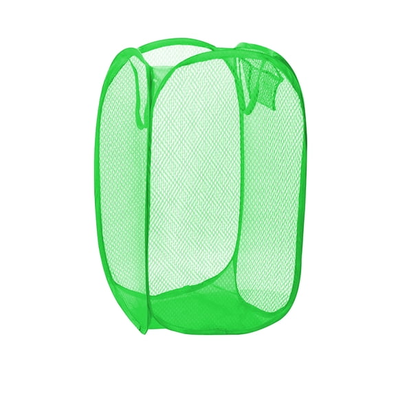 Yhmxh Mesh PopUp Laundry Hamper with Wide Opening and Side Pocket, Breathable & Foldable Dirty Clothes Basket With Handles, Studry Space-Saving Design for Clothes and Storage