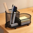 thumbnail image 1 of Yhmxh Metal Mesh Desk Organizer with 2/3 Compartments, Mesh Desk Multifunctional Organizer, Pen Holder & Storage Caddy for Office, Home, Stationery & Makeup, Desk Accessories, 1 of 6