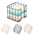 thumbnail image 1 of Yhmxh Metal Sticky Note Holder, 3.6 x3.6 Inch Black Wire Desk Organizer, Sticky Notes Dispenser for Office Home, Compact Desktop Storage for Memo Pads, Paper Clips & Small Supplies, 1 of 7