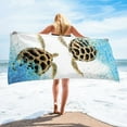 thumbnail image 1 of Yhmxh Microfiber Lightweight Beach Towel, 30x60 Inch Sand Free Quick Dry Absorbent Compact Pool Towels with Turtle Pattern, Oversized Sturdy Beach Blanket for Beach, Bathroom, Pool Party, Vacation, 1 of 5