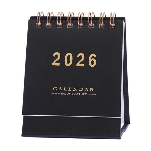 Yhmxh Mini Desk Calendar 2026 - Standing Flip Monthy Small Desktop Calendar Runs from Now to Dec Thick Paper Standing Flip Colorful Monthly Calendar Planner Twin-Wire Binding for for Home Office