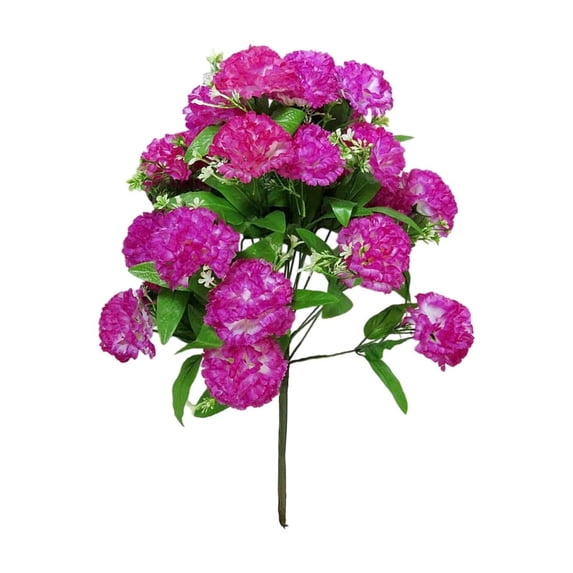 Yhmxh Mother's Day Artificial Carnations Flowers, Faux Silk Carnations Flowers Bouquets for Dinner Tabletop Decoration, UV Resistant Artificial Plants Vase Floral for Kitchen, Mother's Day Party