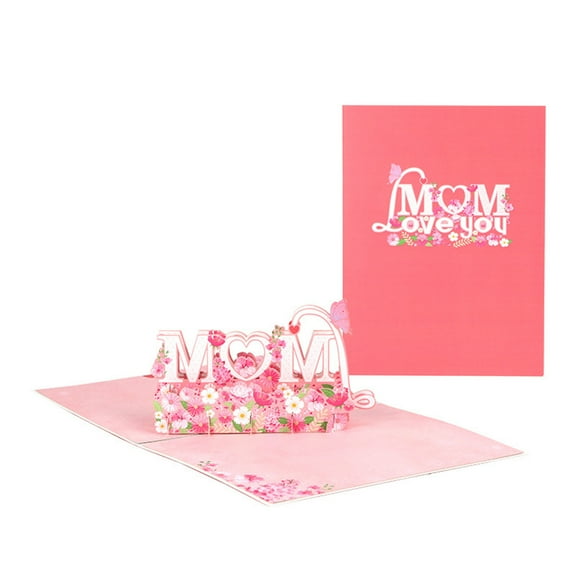 Yhmxh Mother's Day Gifts Cards, 6"x8" 3D Fashion Up Card Floral Mother's Day Greeting Cards with Envelope, Heartfelt Love and Butterflies, Thoughtful Card for Mum's Birthday & Special Occasions