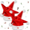 thumbnail image 1 of Yhmxh Music Swinging Electric Christmas Hat Dancing Bells Plush Funny Singing and Dancing Electric Santa Hat Interactive Musical Christmas Hat for Christmas Gift Funny Christmas Decor, 1 of 7