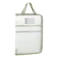 thumbnail image 1 of Yhmxh Nylon Document Bag with Handle, 180° Expandable Light Transparent Mesh File Tote Bag Pouch for Carrying Notepads Papers, File Storage Pouches for Office Supplies (Green), 1 of 6