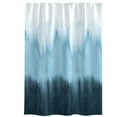 thumbnail image 1 of Yhmxh Ombre Textured Shower Curtain Set, White and Navy Blue Gradient Fabric Shower Curtains Liner, Rustic Beach Bathroom Decor Curtain for Shower Bathtubs Hotel with 12 Hooks (multiple sizes), 1 of 6
