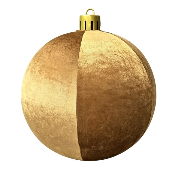 Yhmxh Oversized Christmas Ball Ornament 23.62 Inch, Giant Plush Velvet Xmas Bauble, Big Soft Fabric Christmas Decor Ball for Porch, Yard, Shop Window, Holiday Indoor & Outdoor Decoration