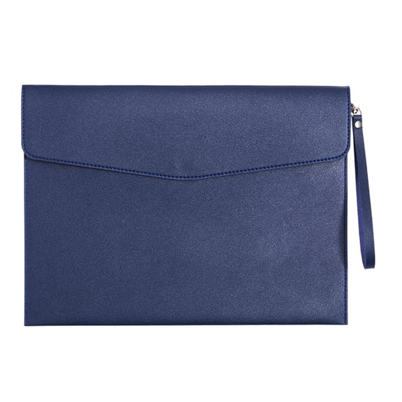 Yhmxh PU Leather A4 File Folder Document Holder, Waterproof Envelope Folder Case with Snap Closure and Hand Strap, Jacket File Pocket Document Case Bag for Tablet Phone Stationery Paper
