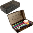 thumbnail image 1 of Yhmxh Pencil Box, Clear Pencil Case, Large Capacity Plastic Hard Pencils Case Crayon Box with Snap-Tight Lid Stackable for Pens Pencils Office Supplies Stationery Storage Organizer Box, 1 of 7