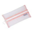 thumbnail image 1 of Yhmxh Pencil Pouch Clear Makeup Bags Nylon Mesh Pen Pouch with Zipper Pencil Case Stationery Storage Bag for Home Office Supplies Cosmetics Travel Accessories (Pink), 1 of 6