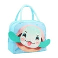 thumbnail image 1 of Yhmxh Portable Insulated Lunch Bag, Cute Reusable Lunch Tote with Lovely Pattern for Picnic, Leakproof & Waterproof Bento Container Box for Handbag, Work, Office, Travel(Blue), 1 of 6