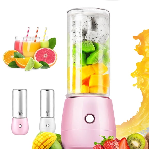 Yhmxh Portable Personal Blender for Smoothies & Shakes - 16oz Cordless Personal Small Blender, USB Rechargeable Juicing Blender- Mini Travel Blender with Food Grade Stainless Steel Blade