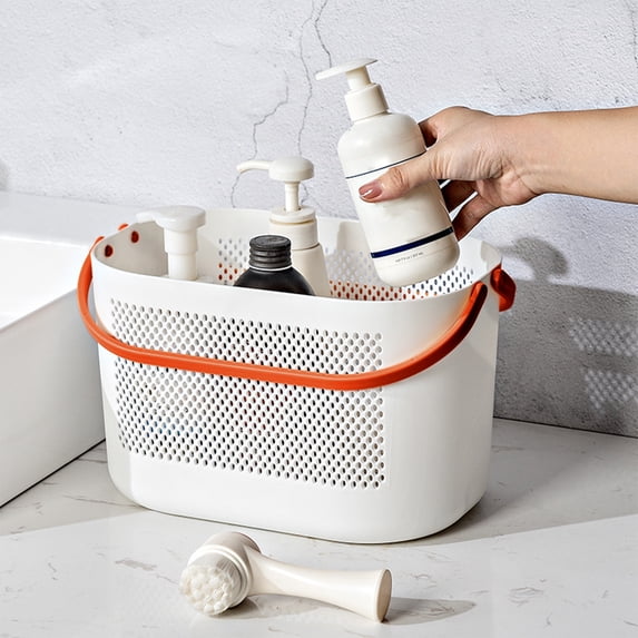 Yhmxh Portable Shower Caddy Basket, Plastic Organizer Storage Tote with Handles Toiletry Bag Bin Box for Bathroom, College Dorm Room, Shelf Organizers, Kitchen, Camp, Gym
