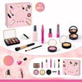 thumbnail image 1 of Yhmxh Pretend Fake Makeup Kit for Little Girls Toddlers, Realistic Pretend Makeup Toys with Storage Box, Pretend Makeup Kits Play Set for Kids 3 4 5 6 Year Old Birthday Christmas Gifts, 1 of 6