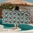 thumbnail image 1 of Yhmxh Quick Dry Beach Towels, 27.5x55 Inch Sports Style High Absorbent Microfiber Pool Towels with Rugby Ball Pattern, Sand Free Sturdy Beach Towel for Beach, Gym, Yoga, Hiking, Camping, 1 of 5