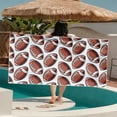 thumbnail image 1 of Yhmxh Quick Dry Beach Towels, 27.5x55 Inch Sports Style High Absorbent Microfiber Pool Towels with Rugby Ball Pattern, Sand Free Sturdy Beach Towel for Beach, Gym, Yoga, Hiking, Camping, 1 of 5