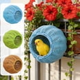 thumbnail image 1 of Yhmxh Rattan Parrot Nesting House Bird Nest Parakeet Hanging Swing, Breeding Nesting House for Parrots Bird Cage Accessories Chewproof Frame Bird Nest for Cockatiels Budgerigars Finches Canaries, 1 of 7