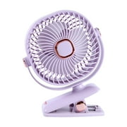 Yhmxh Rechargeable Clip On Fan, USB Battery Operated Fan For Desk, 4 Speeds Foldable Desk Fan, Strong Airflow Portable Small Fans for Office Stroller Bedroom and Camping