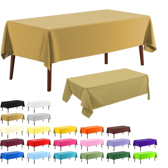 Yhmxh Rectangle Plastic Tablecloth 54 x 72 Inches Disposable Table Covers Disposable Tablecloth for Parties and Picnics, Premium Harvest Decorative Table Cover for Baby Shower, Birthday, Wedding