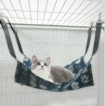 Yhmxh Reversible Cat Hanging Hammock, Soft Breathable Pet Cage Hammock with Adjustable Straps and Metal Hooks, Double Sided Hanging Bed Pet Hammock Bed for Small Cats, Rabbits, Puppy