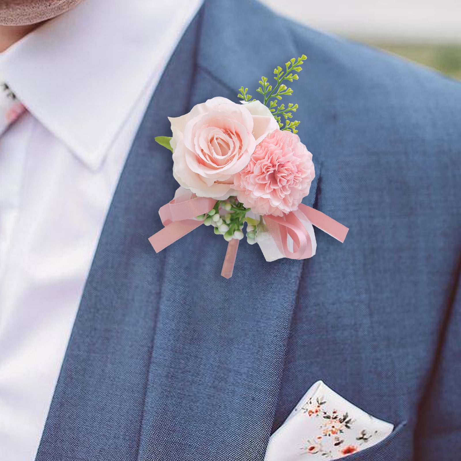 Yhmxh Rose Carnation Flower Corsage Boutonniere, Handmade Artificial Corsage,  Men Boutonniere for Wedding Party Prom Decorations, DIY Silk Flower for  Wedding Flowers Accessories Decor (Pink) - Walmart Business Supplies, image size:1600x1600
