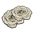 thumbnail image 1 of Yhmxh Roses Bathroom Rug Mat, Black and White Bath Rugs,Quick-Drying Machine Washable Floor Mat for Shower Room, Soft and Non Slip Diatom Bathroom Mat for Kitchen Bathtub Accessories,15.7"×23.6", 1 of 6