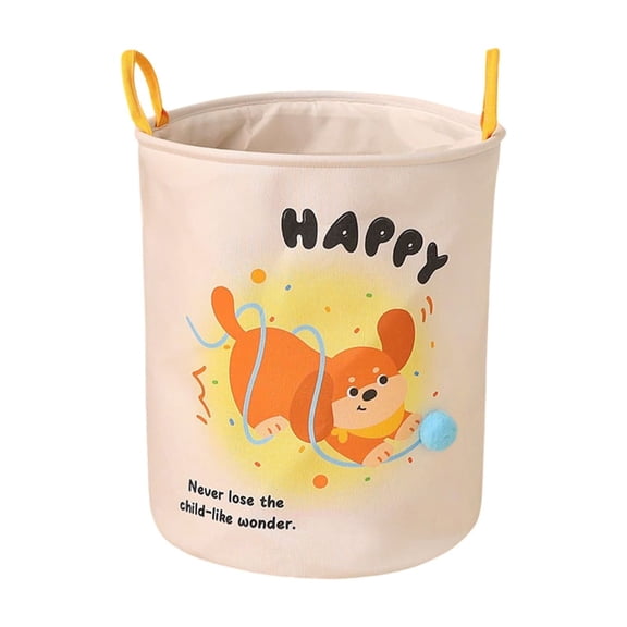 Yhmxh Round Laundry Basket with Handles, Cute Animal Baskets Hamper Storage Bins Collapsible Dirty Clothes Laundry Hamper Storage Basket Cloth Box Storage Organizer for Bedroom Bathroom Gift Baskets