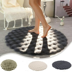 Yhmxh Round Rug, Plush Circle Area Rugs, Fluffy Fuzzy Small Bedroom Carpet, Circular Shaggy Rug Round Fluffy Area Rugs Plush Circle Floor Carpet Mat for Bedroom Living Room Floor Decor 16"
