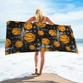thumbnail image 1 of Yhmxh Sand Free Beach Towels, 30x60 Inch Sports Style Microfiber Pool Towels with Basketball Pattern, Oversized Quick Dry Sturdy Beach Towel for Beach, Gym, Pool Party, Vacation, 1 of 5