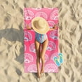 thumbnail image 1 of Yhmxh Sand Free Pool Towels, 32x63 Inch Oversized High Absorbent & Quick Dry Beach Blanket with Shell Pattern, Microfiber Sturdy Beach Mat for Swimming Pool Party, Yoga, Hiking, Camping, 1 of 5