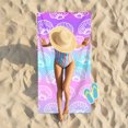 thumbnail image 1 of Yhmxh Sand Free Pool Towels, 32x63 Inch Oversized High Absorbent & Quick Dry Beach Blanket with Shell Pattern, Microfiber Sturdy Beach Mat for Swimming Pool Party, Yoga, Hiking, Camping, 1 of 5