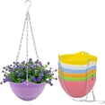 thumbnail image 1 of Yhmxh Self-Watering Hanging Planters, Indoor Outdoor Garden Flower Plants Pot Container with Drainer and Hanging Chain, Garden Hanging Planters, Round Hanging Basket Pot, 1 of 7
