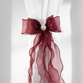 thumbnail image 1 of Yhmxh Sheer Organza Bow Curtain Tiebacks with Wavy Streamers, Pre-Tied Elegant Ribbon Bow Curtain Holdbacks, Decorative Window Curtain Tie Backs for Bedroom Living Room Wedding Home Decor, 1 of 6