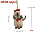 thumbnail image 1 of Yhmxh Siamese Cat Christmas Ornament, Realistic 2D Cats Ornaments for Christmas Tree Decor, Acrylic Lifelike Kitten Ornament Gifts for Cat Lovers Women & Men Pet Memorial Keepsa, 1 of 2