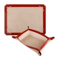 thumbnail image 1 of Yhmxh Silicone Baking Mat with Metal Snaps, Non‑Stick Reusable Baking Sheet Liner, Foldable Silicone Baking Tray for Oven, Baking & Roasting Home Kitchen Supplies 15.74"×11.81", 1 of 6