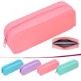 thumbnail image 1 of Yhmxh Silicone Pencil Case with Zipper, Soft Waterproof Silicone Pen Pouch Aesthetic Pencil Bag, Travel Makeup Pouch Stationery Storage Bag for Office Supplies, Pens, Pencils, Erasers, Cosmetics, 1 of 7