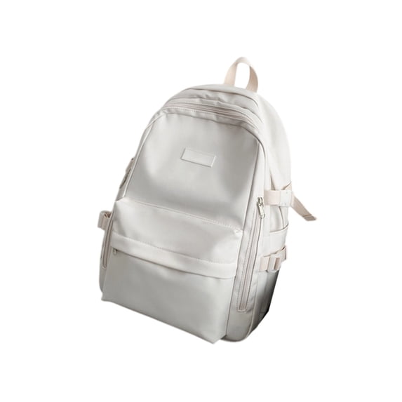 Yhmxh Simple Backpack For Women Men, Lightweight Backpack Bag For Travel, Backpacks Men Cute Backpack with Adjustable Shoulder Straps, Nylon Waterproof Backpacks for Office, Home (White)